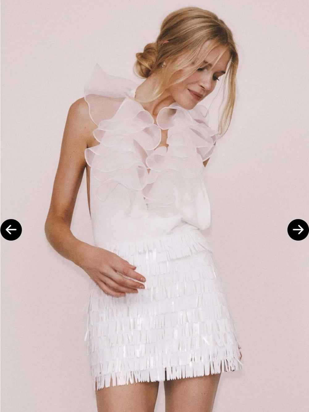 Amanda Uprichard Shiloh Bodysuit & Dale Sequin skirt (Set) - Women